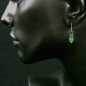 Preview: Ohrhänger mit Navette Swarovski Kristallen Farbe: Peridot Grün