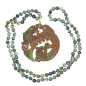 Preview: Braune Stein Kette mit Glücks Drachen Amulett