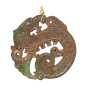 Preview: Braune Stein Kette mit Glücks Drachen Amulett
