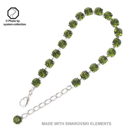 Armband mit Swarovski Kristall Farbe: Olivin