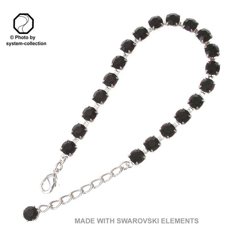 Armband mit Swarovski Kristall Farbe: Schwarz