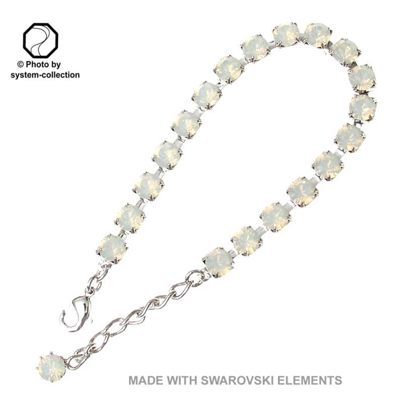 Armband mit Swarovski Kristall Farbe: Weißer Opal