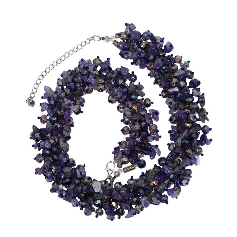 Amethyst, Strass,  Collier