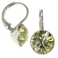 8mm Ohrringe mit Swarovski Kristall in der Farbe Narzisse Gelb